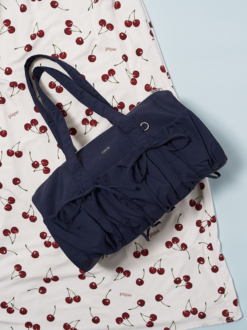 FURFUR「【WEB限定カラー】リボンドラムバッグ」|ショルダー・メッセンジャー|