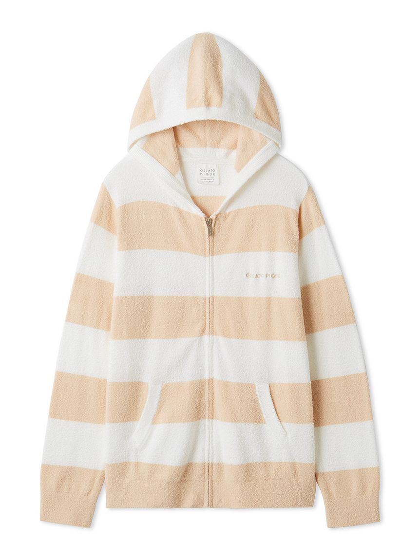 gelato pique「スムーズィー2ボーダーパーカ」|ルームウェア|