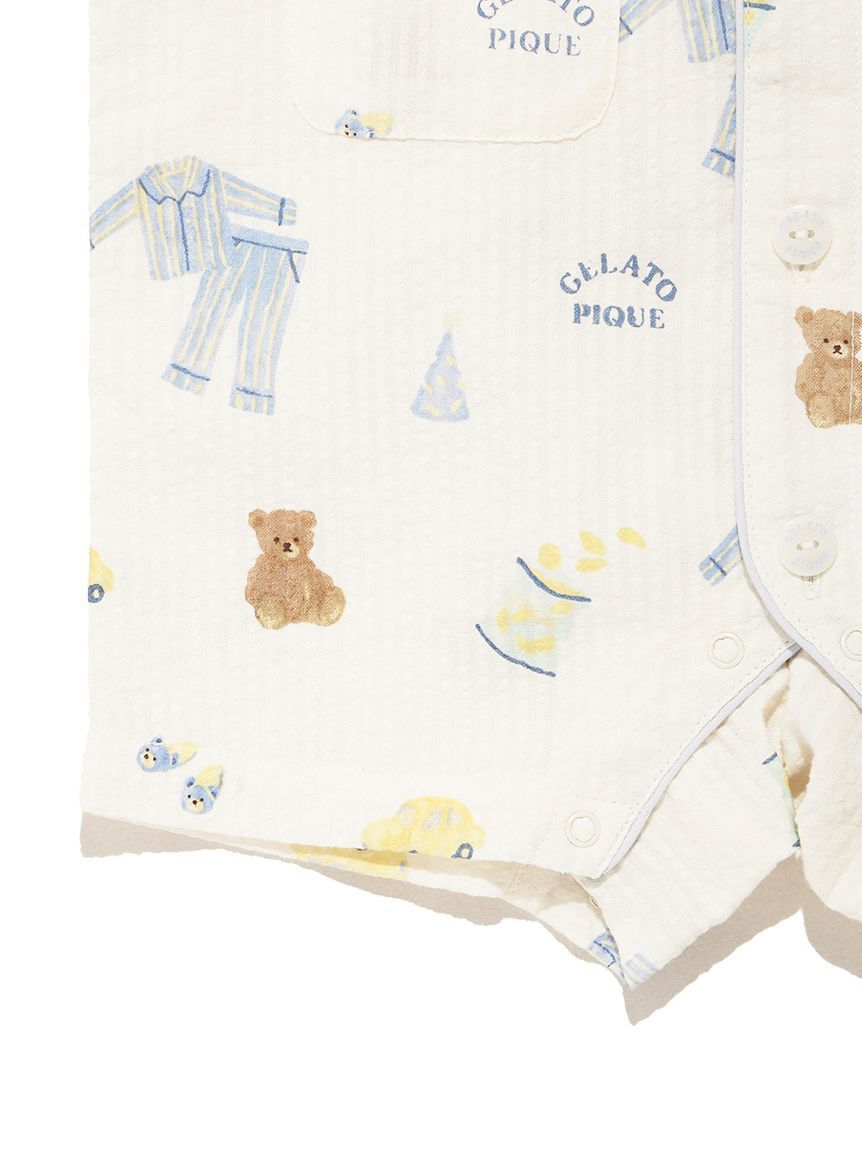GELATO PIQUE KIDS & BABY「【BABY】パジャマパーティー柄ロンパース」|ロンパース|