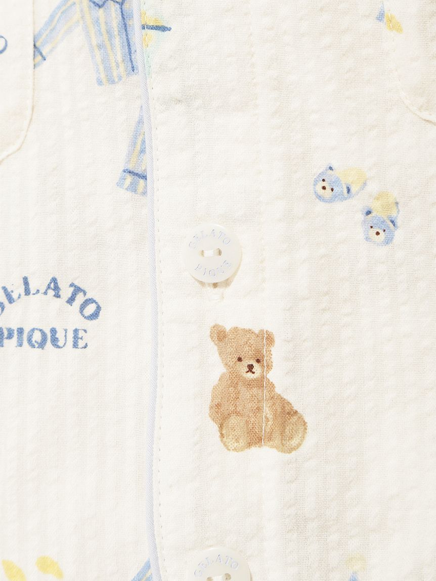 GELATO PIQUE KIDS & BABY「【BABY】パジャマパーティー柄ロンパース」|ロンパース|