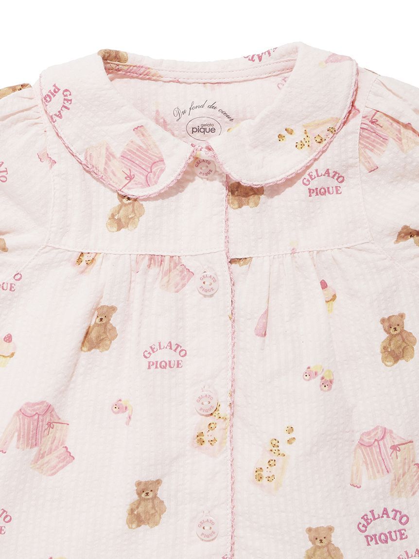 GELATO PIQUE KIDS & BABY「【BABY】パジャマパーティー柄シャーリングシャツ」|その他ベビーウェア|