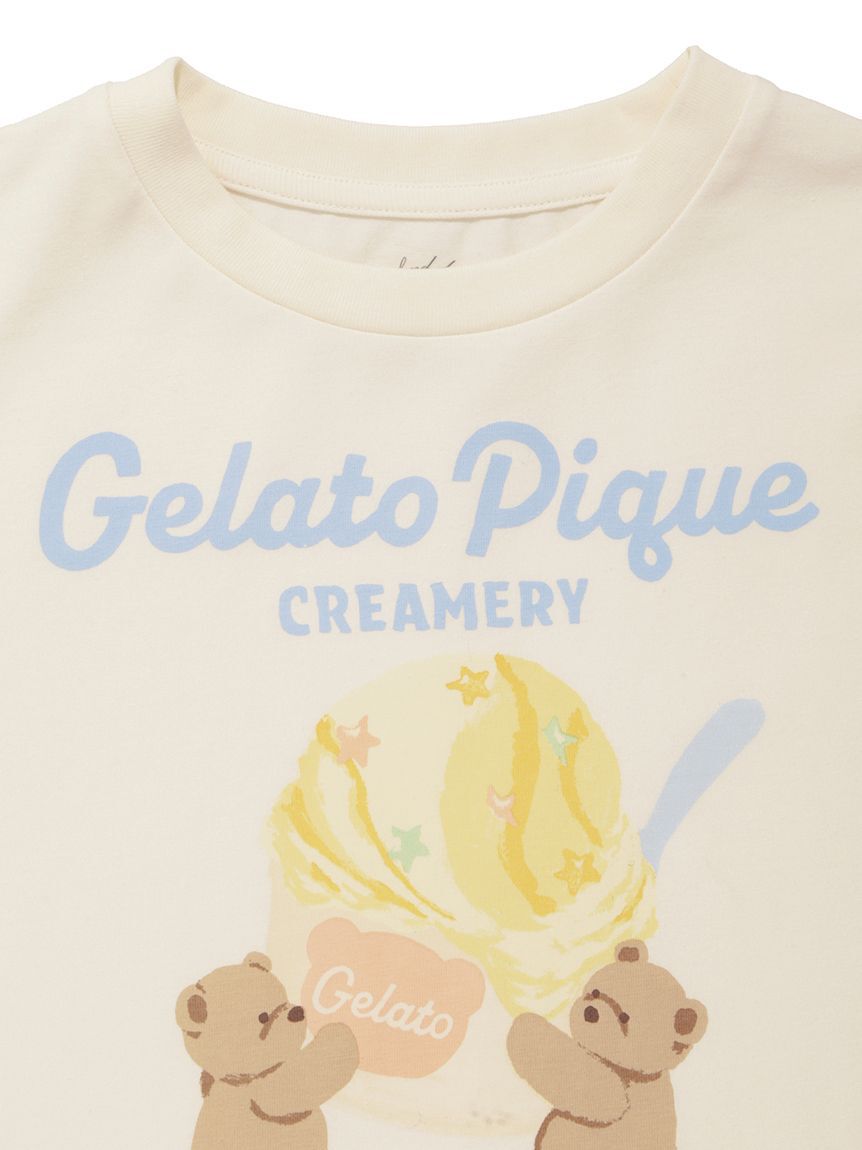 GELATO PIQUE KIDS & BABY「【KIDS】【接触冷感】アイスクリームベアワンポイントTシャツ」|ルームウェア|
