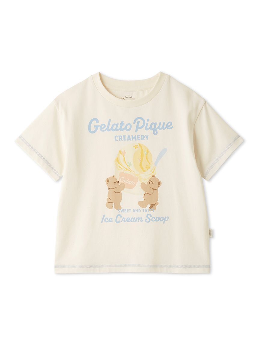 GELATO PIQUE KIDS & BABY「【KIDS】【接触冷感】アイスクリームベアワンポイントTシャツ」|ルームウェア|