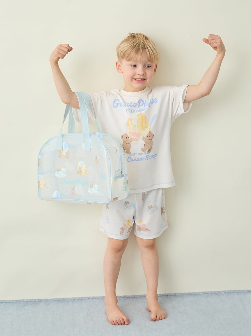 GELATO PIQUE KIDS & BABY「【KIDS】【接触冷感】アイスクリームベアワンポイントTシャツ」|ルームウェア|