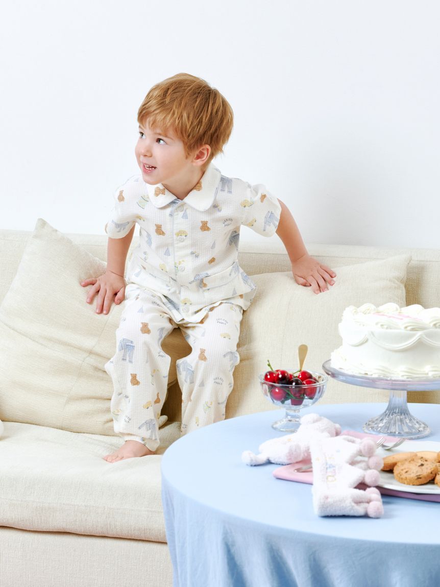 GELATO PIQUE KIDS & BABY「【KIDS】パジャマパーティー柄ロングパンツ」|ルームウェア|