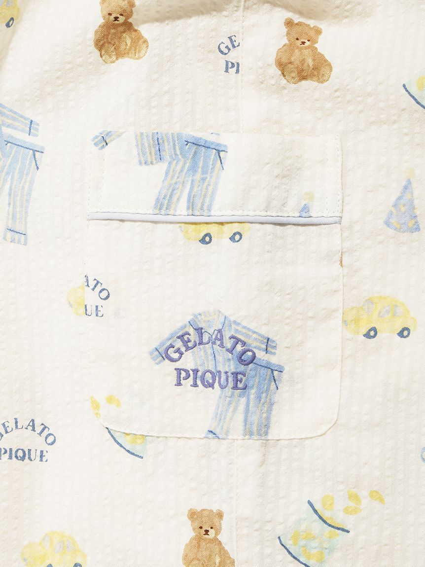 GELATO PIQUE KIDS & BABY「【KIDS】パジャマパーティー柄ロングパンツ」|ルームウェア|