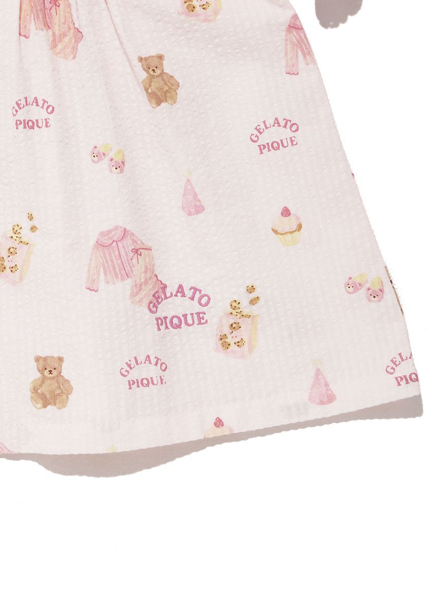 GELATO PIQUE KIDS & BABY「【KIDS】パジャマパーティー柄シャーリングシャツ」|シャツ・ブラウス|