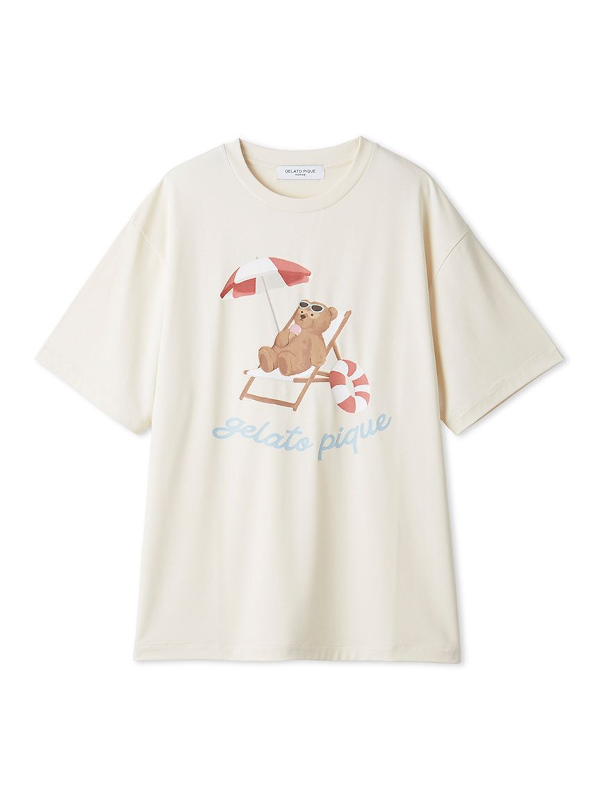 GELATO PIQUE HOMME「【HOMME】【接触冷感】サマーベアワンポイントTシャツ」|ルームウェア|IVR