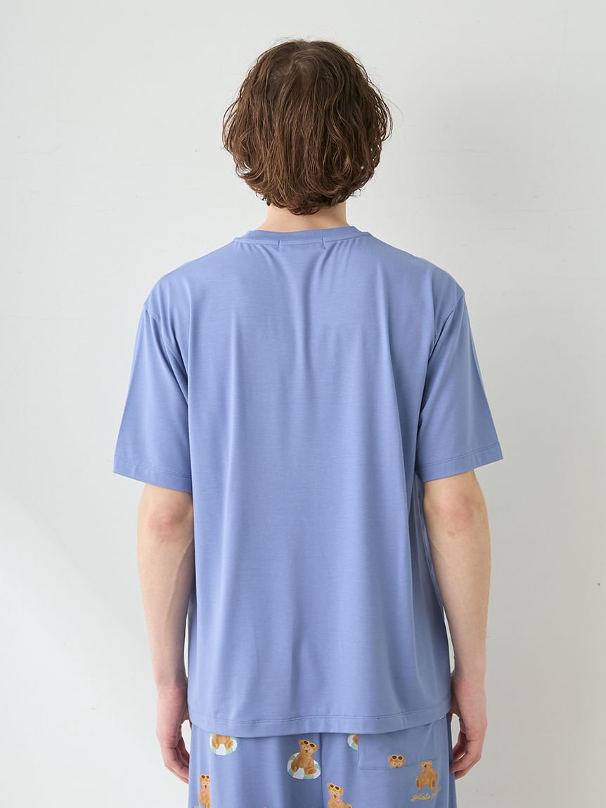 GELATO PIQUE HOMME「【HOMME】【接触冷感】サマーベアワンポイントTシャツ」|ルームウェア|