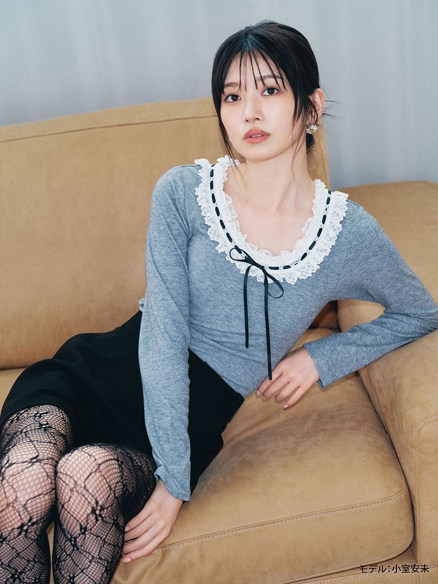 LILY BROWN Lingerie「【LILY BROWN Lingerie】フリルレースボディスーツ」|Tシャツ・カットソー|