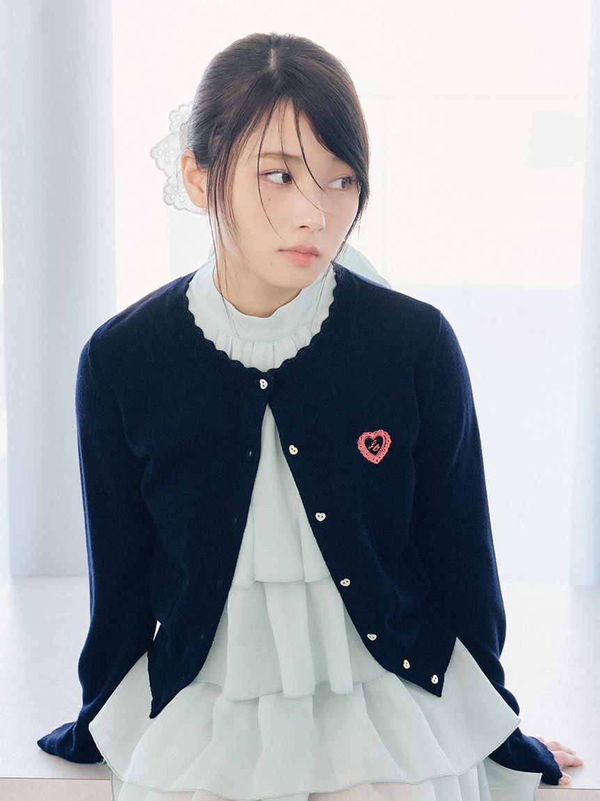 LILY BROWN「love letterコンパクトニットカーデ」|カーディガン|