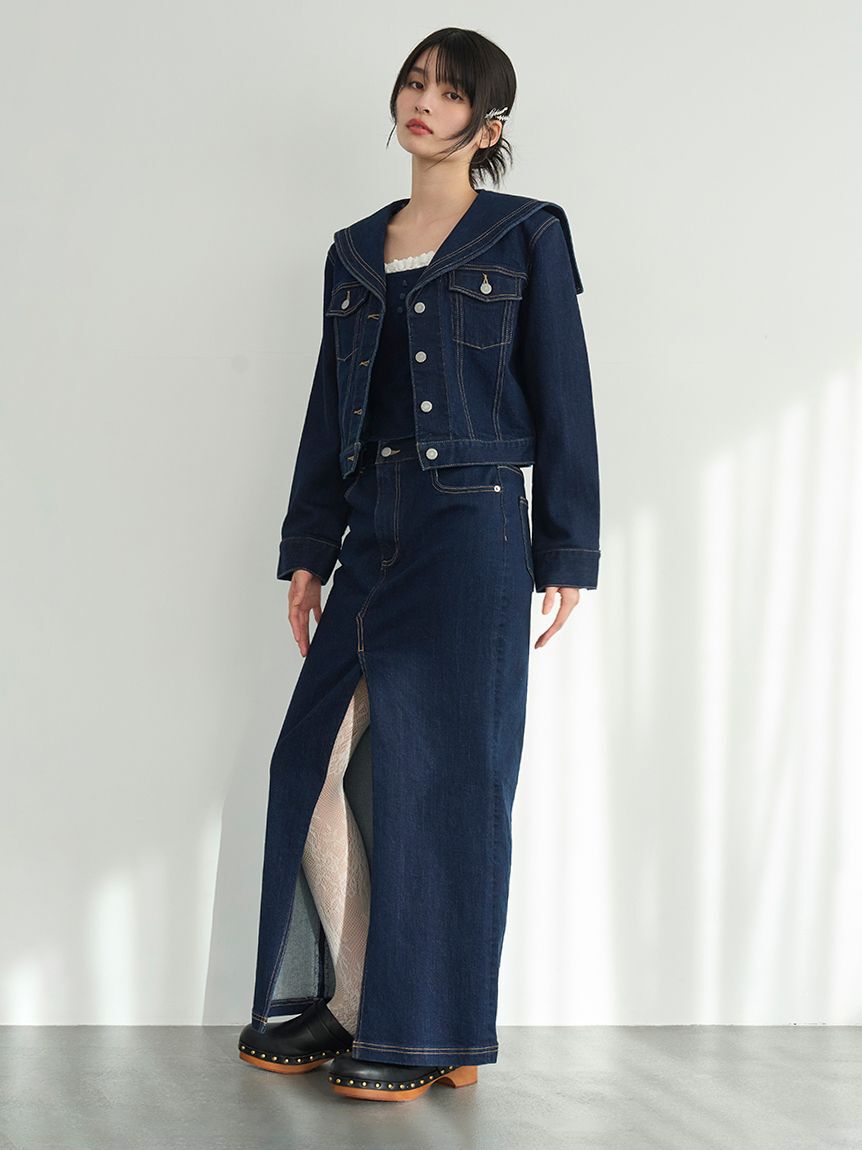 LILY BROWN「デニムロングスカート」|スカート|