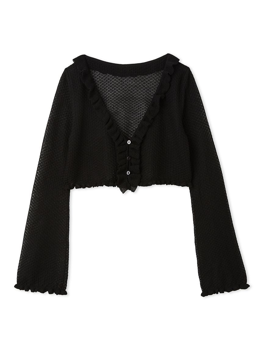 LILY BROWN「フリルニットカーディガン」|カーディガン|