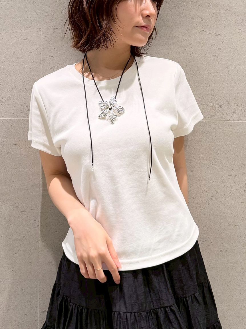 LILY BROWN Lingerie「骨格タイプ別カップインTシャツ【ウェーブ】（接触冷感）」|Tシャツ・カットソー|