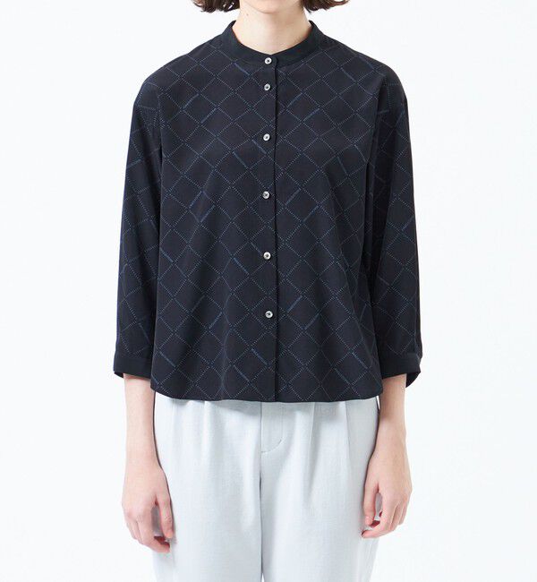 MACKINTOSH PHILOSOPHY「レタリングジオメトリープリントブラウス」|シャツ・ブラウス|