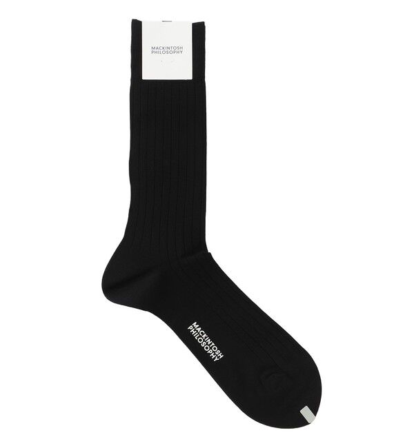 MACKINTOSH PHILOSOPHY「リブストライプ ビジネスソックス」|ソックス|ブラック