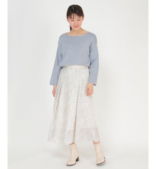 ikka「プリントタックスカート」|スカート|