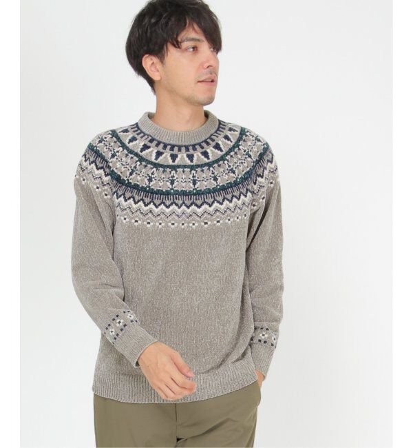 ikka「球心柄モールクルーニット」|ニット・セーター|