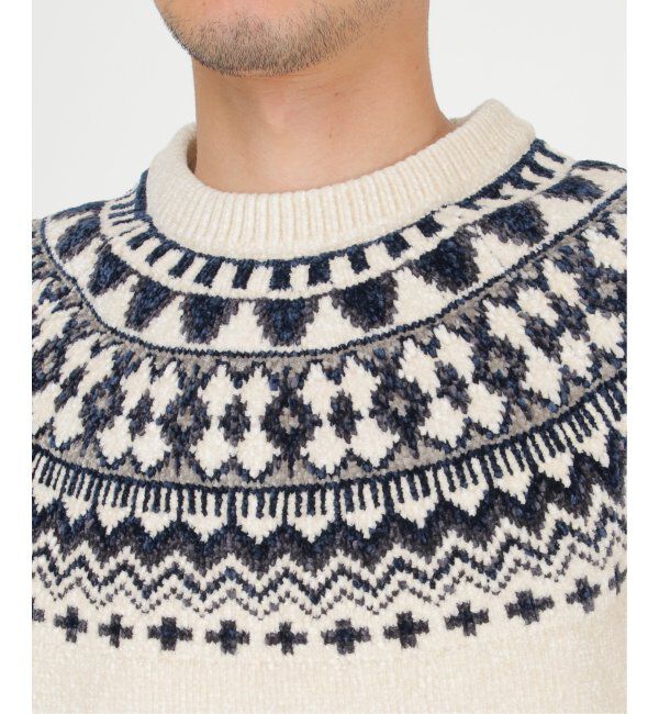 ikka「球心柄モールクルーニット」|ニット・セーター|