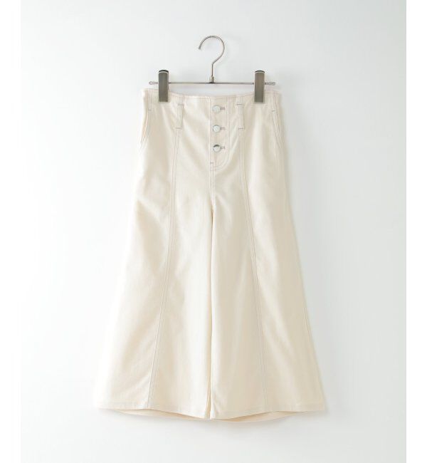 ikka kids「ストレッチ ステッチワイドパンツ（120~160cm）」|その他|オフホワイト