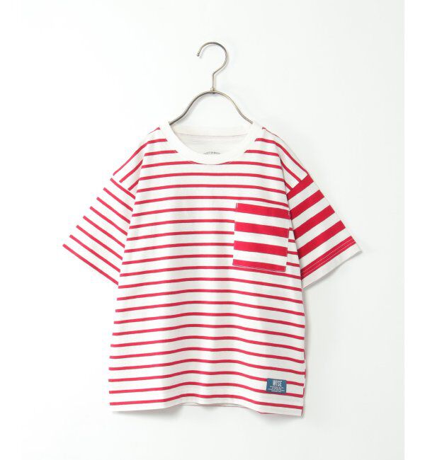 ikka kids「USAコットン イピッチボーダーポケT（120~160cm）」|Tシャツ・カットソー|