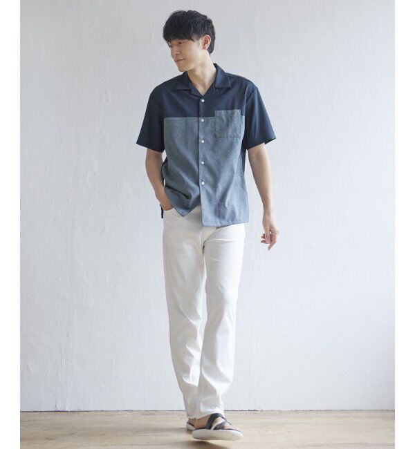 ikka「バイカラーオープンカラーシャツ」|シャツ・ブラウス|