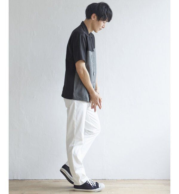 ikka「バイカラーオープンカラーシャツ」|シャツ・ブラウス|