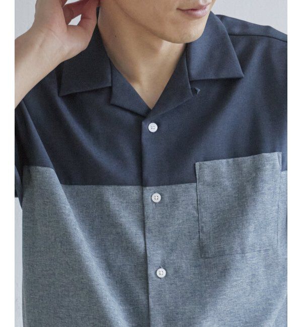 ikka「バイカラーオープンカラーシャツ」|シャツ・ブラウス|