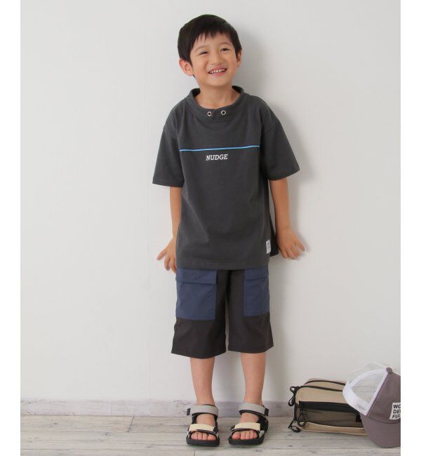 ikka kids「ルーイカラー胸パイピングTシャツ（120~160cm）」|Tシャツ・カットソー|