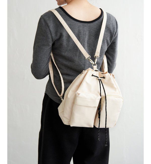 ikka「撥水リュックショルダーバッグ」|その他|アイボリー