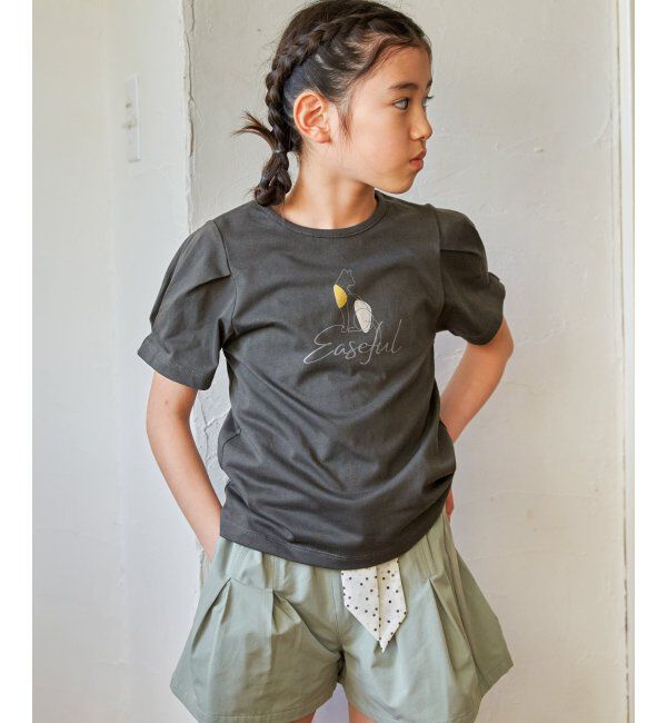 ikka kids「【親子コーデ】袖タック冷感プリントTシャツ（120~160cm）」|Tシャツ・カットソー|