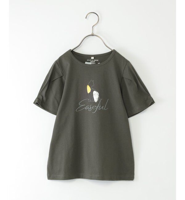 ikka kids「【親子コーデ】袖タック冷感プリントTシャツ（120~160cm）」|Tシャツ・カットソー|