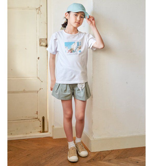 ikka kids「【親子コーデ】袖タック冷感プリントTシャツ（120~160cm）」|Tシャツ・カットソー|