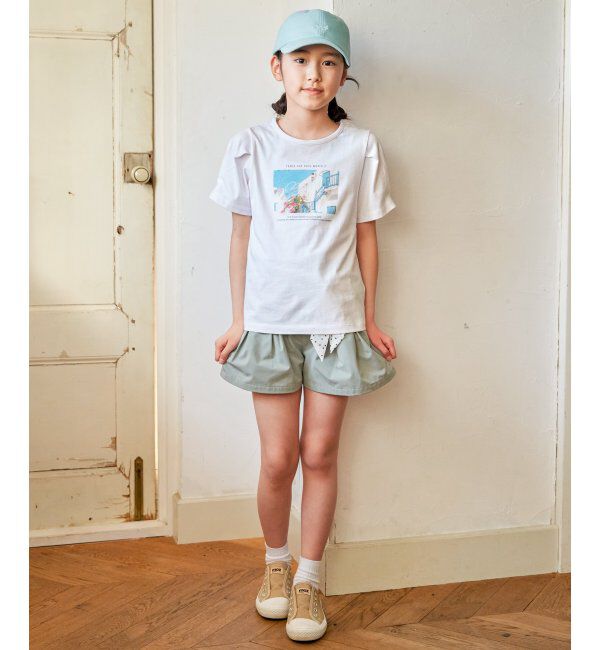 ikka kids「【親子コーデ】袖タック冷感プリントTシャツ（120~160cm）」|Tシャツ・カットソー|