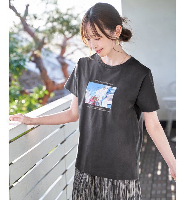 ikka「冷感ロゴフォトプリントTシャツ」|Tシャツ・カットソー|