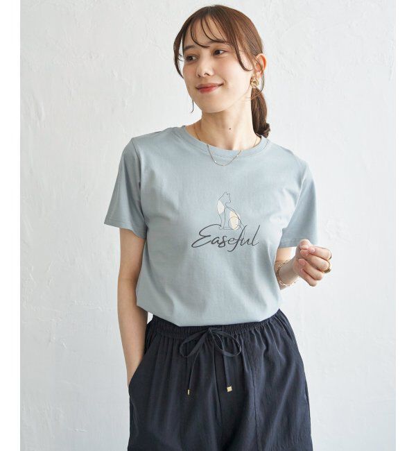 ikka「冷感ロゴフォトプリントTシャツ」|Tシャツ・カットソー|