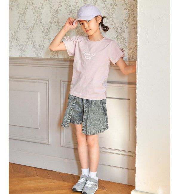 ikka kids「シャンブレー後ろ花リボンキャップ」|その他|