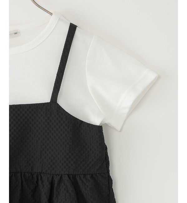 ikka kids「サッカーキャミドッキングプルオーバー（120~160cm）」|シャツ・ブラウス|