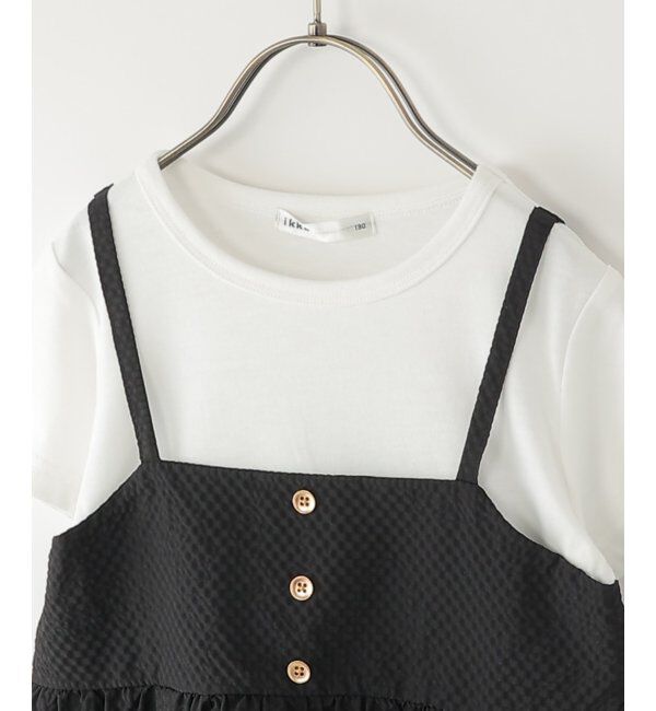 ikka kids「サッカーキャミドッキングプルオーバー（120~160cm）」|シャツ・ブラウス|