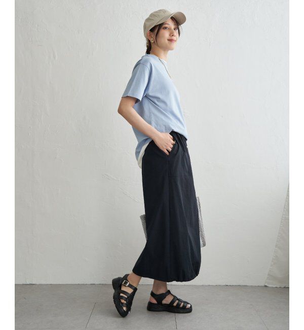 ikka「【接触冷感】裾レイヤードプリントTシャツ」|その他|