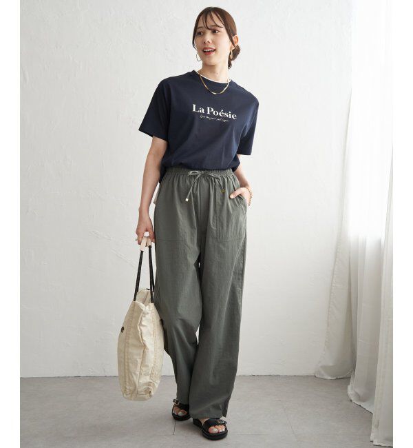 ikka「【接触冷感】裾レイヤードプリントTシャツ」|その他|