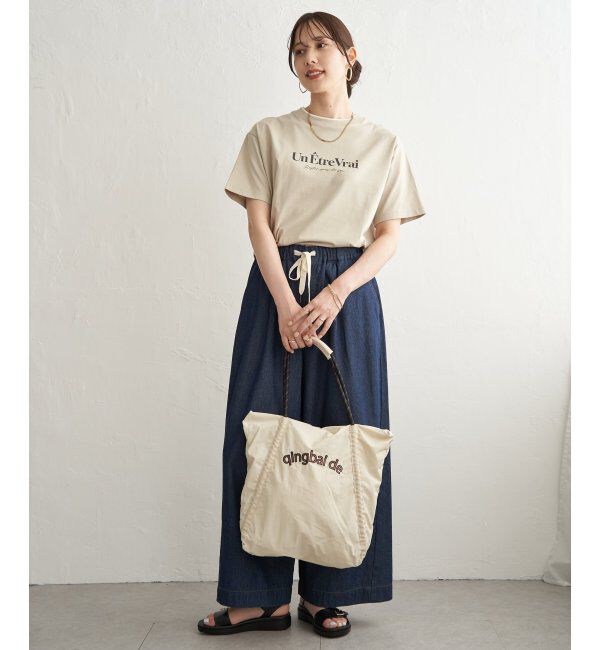 ikka「【接触冷感】裾レイヤードプリントTシャツ」|その他|