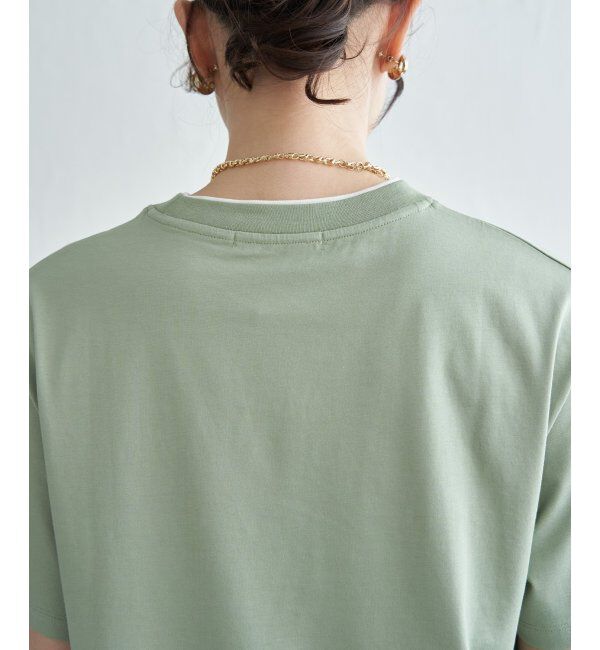 ikka「【接触冷感】裾レイヤードプリントTシャツ」|その他|