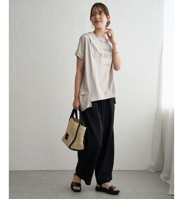 ikka「【接触冷感】ロゴフォトチュニックTシャツ」|その他|