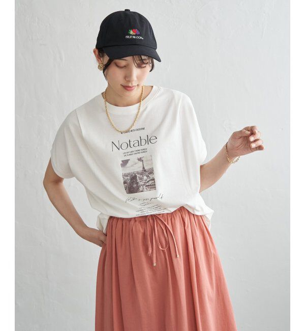 ikka「【接触冷感】ロゴフォトチュニックTシャツ」|その他|