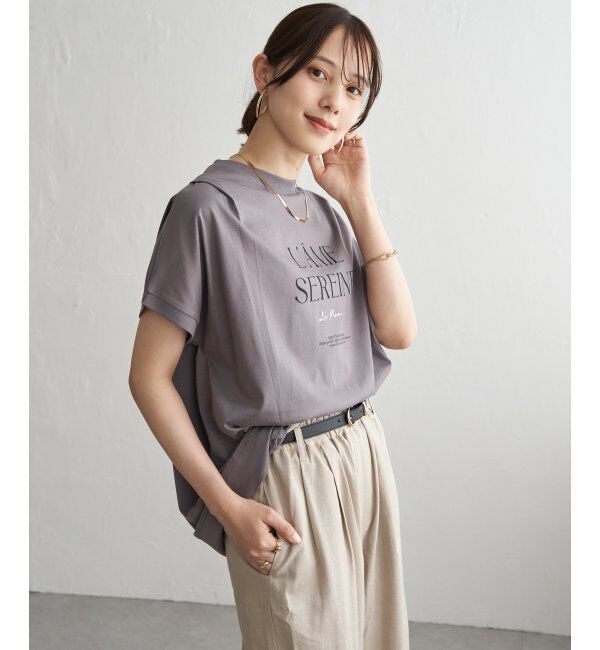 ikka「【接触冷感】ロゴフォトチュニックTシャツ」|その他|コーヒー