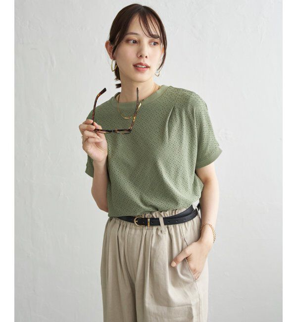 ikka「【お得だ値】冷感アイレットレースプルオーバー」|その他|