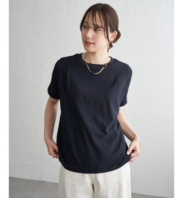 ikka「【お得だ値】冷感アイレットレースプルオーバー」|その他|