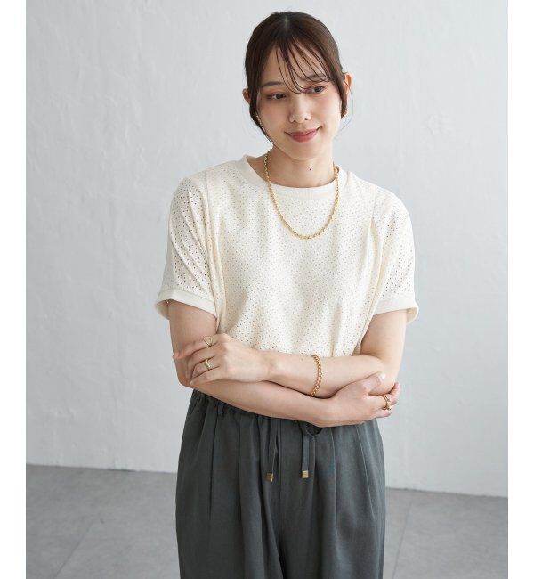 ikka「【お得だ値】冷感アイレットレースプルオーバー」|その他|