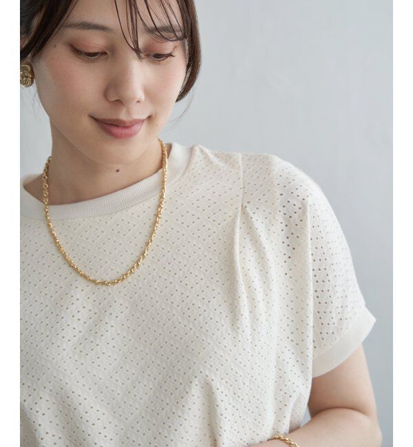 ikka「【お得だ値】冷感アイレットレースプルオーバー」|その他|